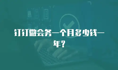 钉钉微会务一个月多少钱一年？