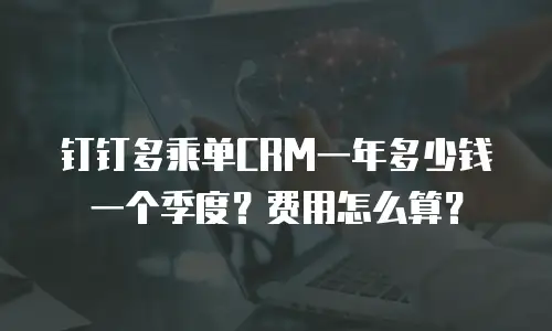 钉钉多乘单CRM一年多少钱一个季度？费用怎么算？