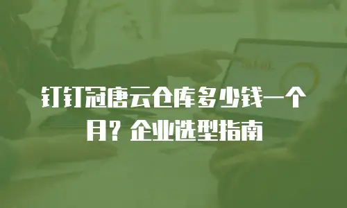 钉钉冠唐云仓库多少钱一个月？企业选型指南
