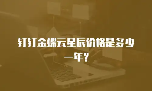 钉钉金蝶云星辰价格是多少一年？