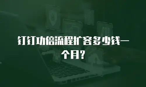钉钉功倍流程扩容多少钱一个月？