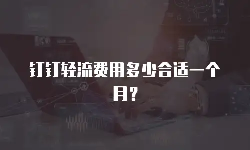 钉钉轻流费用多少合适一个月？