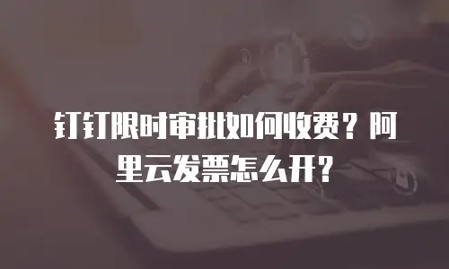 钉钉限时审批如何收费？阿里云发票怎么开？
