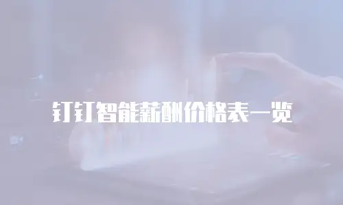 钉钉智能薪酬价格表一览