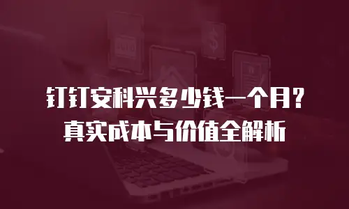 钉钉安科兴多少钱一个月？真实成本与价值全解析