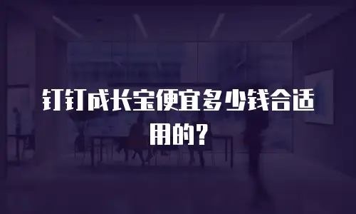 钉钉成长宝便宜多少钱合适用的？
