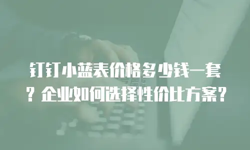 钉钉小蓝表价格多少钱一套？企业如何选择性价比方案？