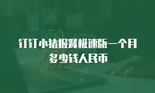 钉钉小猪报餐极速版一个月多少钱人民币