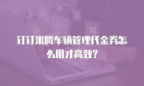 钉钉米腾车辆管理代金券怎么用才高效？