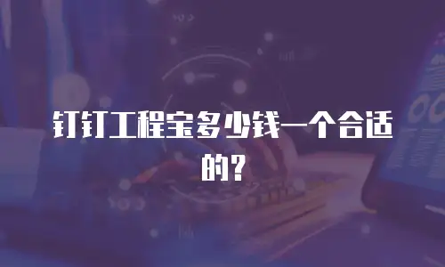 钉钉工程宝多少钱一个合适的？