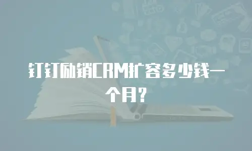 钉钉励销CRM扩容多少钱一个月？