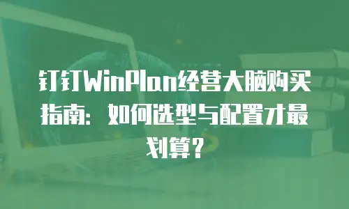 钉钉WinPlan经营大脑购买指南：如何选型与配置才最划算？