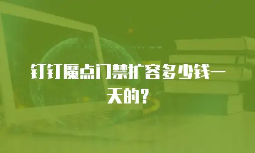 钉钉魔点门禁扩容多少钱一天的？