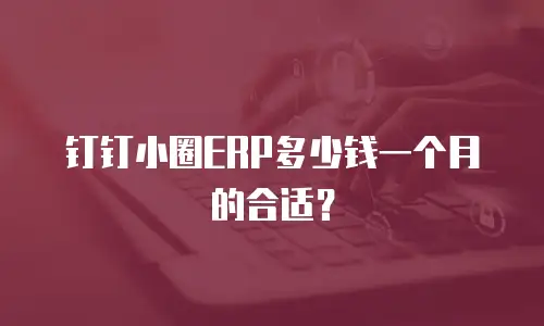 钉钉小圈ERP多少钱一个月的合适？