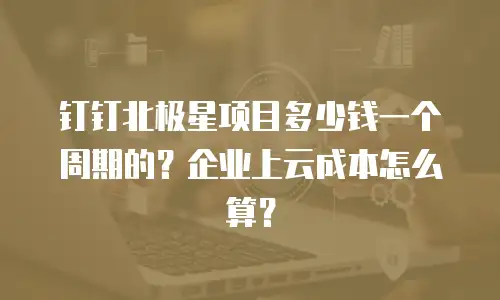 钉钉北极星项目多少钱一个周期的？企业上云成本怎么算？