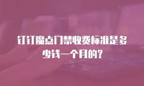 钉钉魔点门禁收费标准是多少钱一个月的？