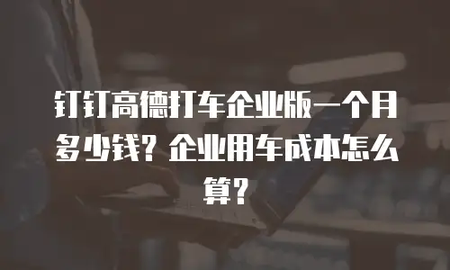 钉钉高德打车企业版一个月多少钱？企业用车成本怎么算？