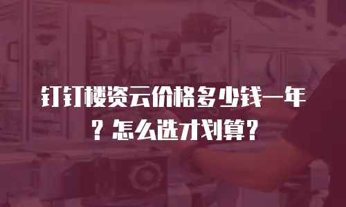 钉钉楼资云价格多少钱一年？怎么选才划算？