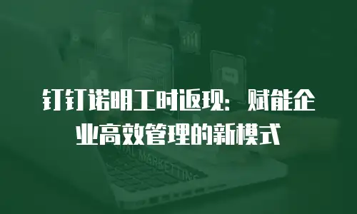 钉钉诺明工时返现：赋能企业高效管理的新模式