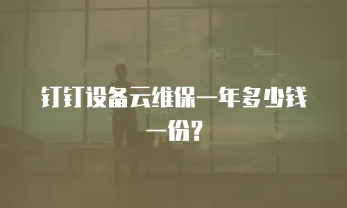 钉钉设备云维保一年多少钱一份？