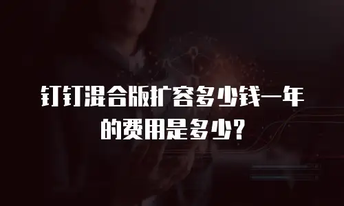 钉钉混合版扩容多少钱一年的费用是多少？