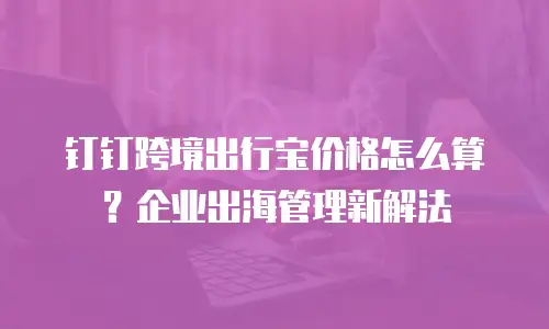 钉钉跨境出行宝价格怎么算？企业出海管理新解法