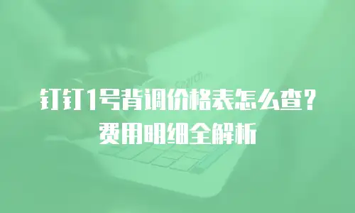 钉钉1号背调价格表怎么查？费用明细全解析