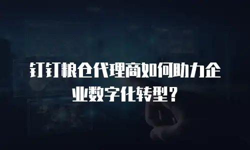 钉钉粮仓代理商如何助力企业数字化转型？