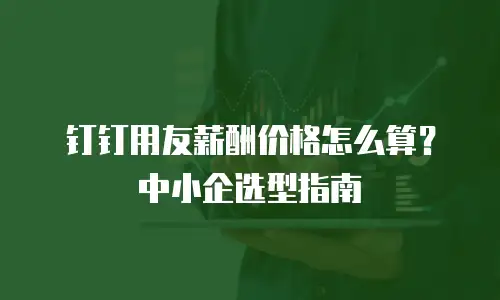 钉钉用友薪酬价格怎么算？中小企选型指南