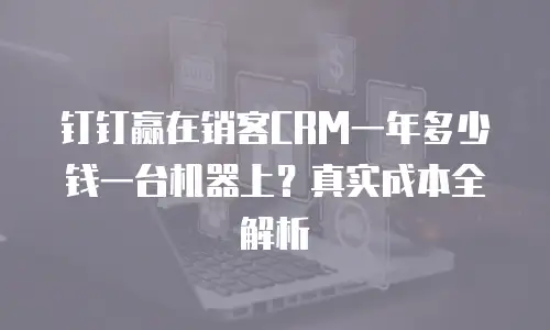 钉钉赢在销客CRM一年多少钱一台机器上？真实成本全解析