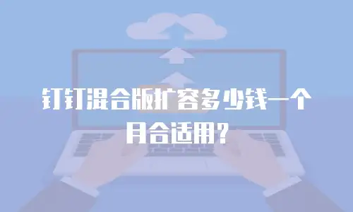 钉钉混合版扩容多少钱一个月合适用？