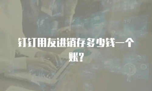 钉钉用友进销存多少钱一个账？