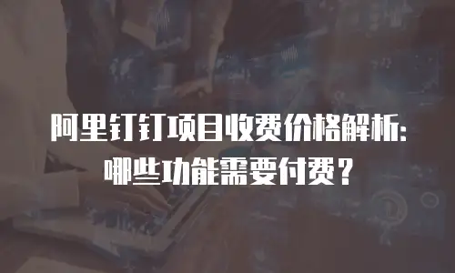 阿里钉钉项目收费价格解析：哪些功能需要付费？