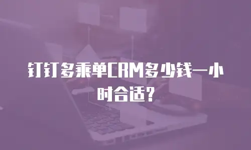 钉钉多乘单CRM多少钱一小时合适？