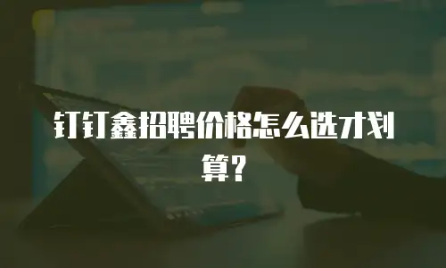 钉钉鑫招聘价格怎么选才划算？