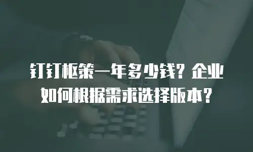 钉钉枢策一年多少钱？企业如何根据需求选择版本？