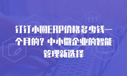 钉钉小圈ERP价格多少钱一个月的？中小微企业的智能管理新选择