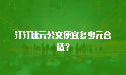 钉钉速云公文便宜多少元合适？