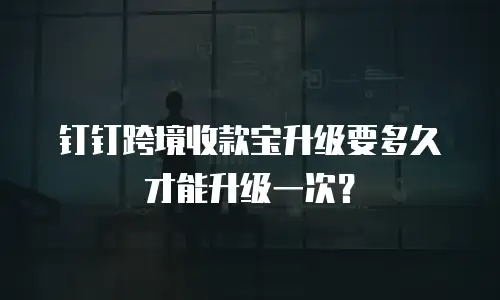 钉钉跨境收款宝升级要多久才能升级一次？