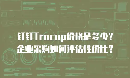 钉钉Tracup价格是多少？企业采购如何评估性价比？