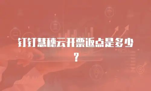钉钉慧穗云开票返点是多少？