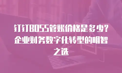 钉钉BOSS管账价格是多少？企业财务数字化转型的明智之选