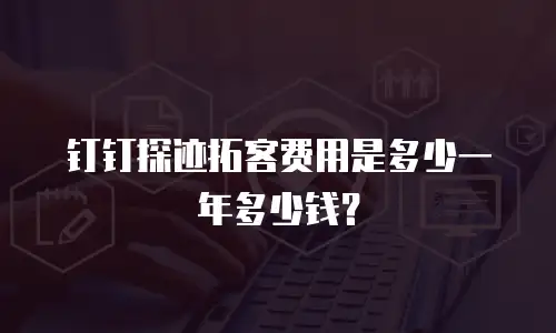 钉钉探迹拓客费用是多少一年多少钱？