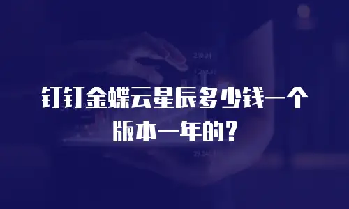 钉钉金蝶云星辰多少钱一个版本一年的？