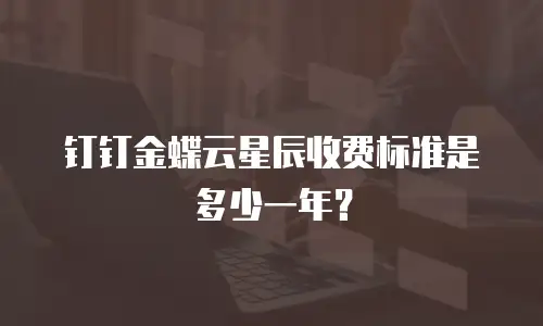 钉钉金蝶云星辰收费标准是多少一年？