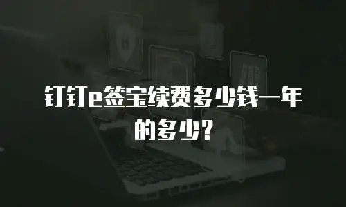 钉钉e签宝续费多少钱一年的多少？