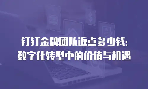 钉钉金牌团队返点多少钱：数字化转型中的价值与机遇