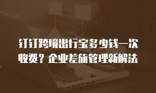 钉钉跨境出行宝多少钱一次收费？企业差旅管理新解法