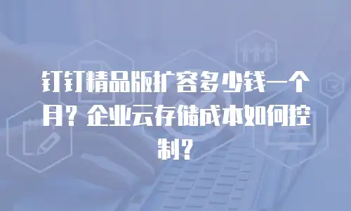 钉钉精品版扩容多少钱一个月？企业云存储成本如何控制？