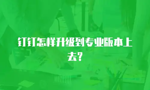 钉钉怎样升级到专业版本上去？